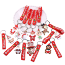 3 pz Portachiavi di Natale Babbo Natale Pupazzo di Neve Elfo Renna Biscotto Motivi Casuali Portachiavi come piccolo regalo di Natale 6