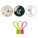 3 Silicone Cable Ties in Various Colours for Headphones and Chargers 2