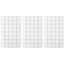 3 stk. dobbeltsidede silikone sugekopper 10,1 x 6,5 cm mobiltelefonholder gummi sugekopper til spejlglas plast badeværelse køkken husholdning 1