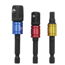 3 stk. HEX-boreadaptere 1/4, 3/8, 1/2 5
