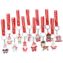 3 Stück Weihnachts-Schlüsselanhänger Santa Claus Schneemann Elf Rentier Lebkuchenmann Zufällige Motive Schlüsselanhänger als kleines Weihnachtsgeschenk 3