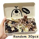 30 ks Mini skřipce do vlasů 2,5 cm Mix tvarů a barev Béžová Hnědá Černá Malé plastové sponky do vlasů pro styling a každodenní účesy 2