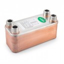 30 Plate Heat Exchanger Wort Chiller with 3/4 Inch Thread 20 x 7.8 x 9.5 cm Stainless Steel For Home Brewing and Water Heating 9
