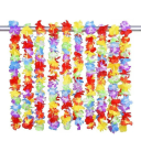 30 unidades de guirnaldas florales hawaianas Flores artificiales para el cuello Decoración tropical de verano Boda Cumpleaños Fiesta de playa Set multicolor 8