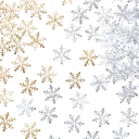 300 pcs Christmas Snowflakes 2 cm Confetti Decorations for Tree Cake Ornaments Winter Christmas Decoration Home Party Decor Various Colours of Flakes 9
