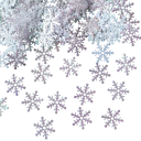 300 stuks Kerst sneeuwvlokken 2 cm Confetti decoraties voor de boom Taart versieringen Winterse kerstdecoratie Thuisfeest decor Verschillende kleuren vlokken 6