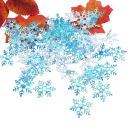 300 stuks Papieren sneeuwvlokken Winterse kerstconfetti voor bruiloften verjaardagen feesten Feestdecoratie Kamerdecoratie Verschillende kleuren vlokken 5