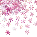 300 unidades Copos de Nieve Navideños de 2 cm Confeti Decoraciones para Árbol Pastel Adornos Decoración Navideña de Invierno Decoración de Fiesta en Casa Copos de Colores Variados 8
