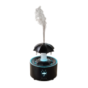 300ml paraplyformet luftfugter LED-lampe 7 farver simulerede dråber fjernbetjening aromaterapi sort design dekoration 2