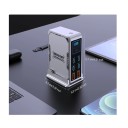 300W GaN latausasema 8,3 x 5,9 x 10,7 cm 6 porttia USB-C PD 100W PPS Digitaalinen näyttö Pöytälatauslaite Ubigbuy MacBookille iPhonelle Samsungille EU 3