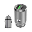 30W mini-snellader voor in de auto USB C en USB A sigarettenaansteker snel opladen dubbele uitgang twee apparaten tegelijk opladen compatibele 9