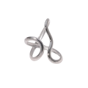 31 x 17,4 mm Női nyitott gyűrű Állítható méret Rozsdamentes acél gyűrű Absztrakt modern stílus Elegáns ékszer nőknek 2