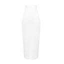 Kvinnors lång klänning med hög midja Tätsittande snitt med dragkedja och slits bak P stretchy material av nylon och spandex 1