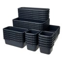 34 ks organizérov na náradie úložné boxy viac veľkostí 7,9–30,5 cm čierne plastové pre dielňu garáž a prehľadné triedenie 1