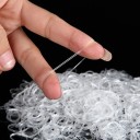 350 pièces de élastiques transparents 4