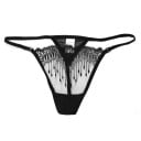 Damspets G-string Förförande underkläder med genomskinlig nätväv och spetsdroppar Universell storlek för midjemått 60 till 72 cm 2