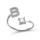 Anello da donna con lettera dell'alfabeto D2398 2