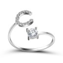 Anello da donna con lettera dell'alfabeto D2398 3