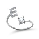 Anello da donna con lettera dell'alfabeto D2398 5