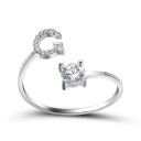 Anello da donna con lettera dell'alfabeto D2398 7