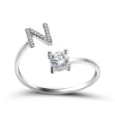 Anello da donna con lettera dell'alfabeto D2398 14