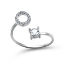 Anello da donna con lettera dell'alfabeto D2398 15