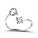 Anello da donna con lettera dell'alfabeto D2398 17