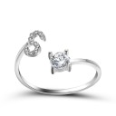 Anello da donna con lettera dell'alfabeto D2398 19