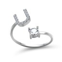 Anello da donna con lettera dell'alfabeto D2398 21