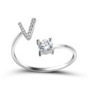 Anello da donna con lettera dell'alfabeto D2398 22