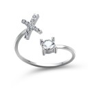 Anello da donna con lettera dell'alfabeto D2398 24