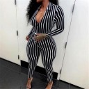 Randig jumpsuit för kvinnor A2067 2