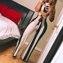 Randig jumpsuit för kvinnor B824 1