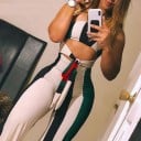 Randig jumpsuit för kvinnor B824 3