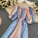 Randig jumpsuit för kvinnor B868 6