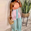 Randig ärmlös jumpsuit för kvinnor 3