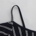 Randig jumpsuit för kvinnor med rosett 10