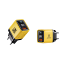 35W GaN Fast Charger with LED Display USB C and USB A Plug EU Dual USB C Cable 60W PD Dual Output Charging Two Devices 10