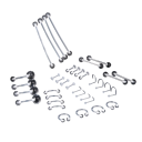 36 pcs Set básico de piercings transparentes Acrílico Joyería invisible para nariz, orejas, labios y cejas 1