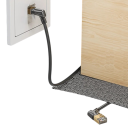 360° otočný ethernet kabel CAT8 40Gbps 2000MHz 50cm dvojitě stíněný 32AWG černo zlatý RJ45 pravý úhel pro notebook router PS4 4