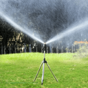 360° pyörivä puutarhasprinkleri, ruostumattomasta teräksestä valmistettu säädettävä sprinkleri jalustalla, korkeus 53–90 cm, automaattisesti pyörivä 3