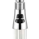 360° universaali keittiöhanan jatke suodattimella, aeratorilla ja suihkuputkella 145×50 mm hopeanvärinen 3