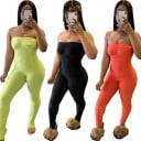 axelbandslös bodycon jumpsuit A2002 för kvinnor 4