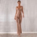 Bodycon jumpsuit för kvinnor med dubbla remmar 1