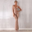 Bodycon jumpsuit för kvinnor med dubbla remmar 2