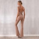 Bodycon jumpsuit för kvinnor med dubbla remmar 3