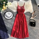Prickig jumpsuit för kvinnor med knytband i midjan 5
