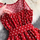 Prickig jumpsuit för kvinnor med knytband i midjan 6