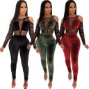 Jumpsuit i genomskinlig mocka för kvinnor 4