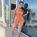 Sexig ärmlös jumpsuit för kvinnor 4
